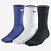 Nike New Men's 3 Pack DRI-Fit Fly Crew Socks Game Royal/White/Black Large