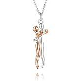 Hug Necklace, Couples Necklace for Him and Her, the Tale of Two Lovers Necklace Jewelry Pendant Necklace, Affectionate Hug Necklace Couple for Women Men