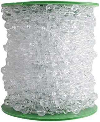 Crystal Faux Pearls Beads 200 Feet Roll Party Garland Centerpiece Bridal Bouquet Decoration
