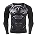 Men's Compression Long Sleeve Running Fitness Workout Base Layer Shirt (XL, Leopard)