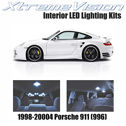 XtremeVision Porsche 911 (996) 1998-2004 (7 Pieces) Cool White Premium Interior LED Kit Package + Installation Tool