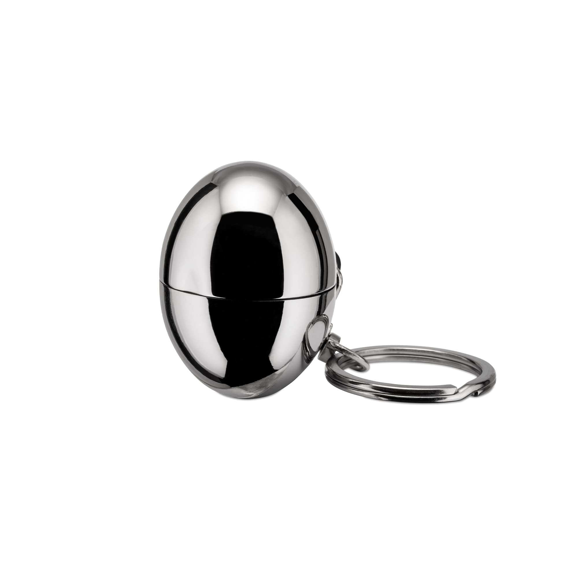 Alessi FA07 Bon Bon Key Ring/Coin Holder in 18/10 Stainless Steel Mirror Polished and Thermoplastic Resin., Black