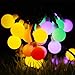 Dcoo Solar Globe String Lights for Outdoor Patio Lawn Landscape Garden Home Wedding Holiday and Christmas decorations[50LED-Multi Color]