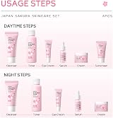 LAIKOU Sakura Skincare Gift Set 6pcs Cleanser Toner Serum Cream Eye Sunscreen view 9