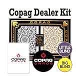 Copag Playing Cards Dealer Kit - 1546 Black/Gold Poker Regular