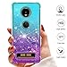 Dzxouui for Moto Z4 Case,Moto Z4 Force case,Motorola Z4 Play Case,TPU Protective Cover for Girls and Women Glitter Bling Sparkle Cute Phone Case for Motorola Moto Z4/Z4 Force/Z4 Play(Teal-Purple)