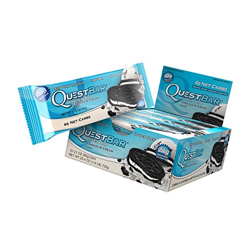 [- Quest Nutrition Quest Bar 12 x 60 grams Cookies and Cream  -]