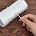 SAYAYA 109 Yards Braided Nylon Lift Shade Cord with 8 Pack Wood Cord Knobs, 1.8 mm (White)