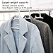 Ohuhu Strong Plastic Clothes Hangers with Anti-Slip Design, Standard Pants Hanger, White-36 PACK