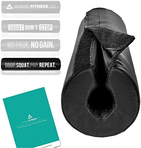 Premium Air Pocket Technology(TM) Foam Barbell Squat Pad For Cushioned Neck &amp; Shoulder Pain Relief When Lifting Weights With Olympic or Standard Bars