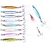 Aorace 10pcs 5.5cm/10g Casting Spoon Lures Fishing Spinners Salmon & Trout Minnow Baits with Feather