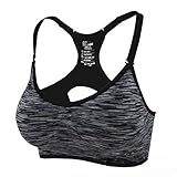ROPALIA Women Fitness Yoga Stretch Tank Top Seamless Racerback Padded Sports Bra