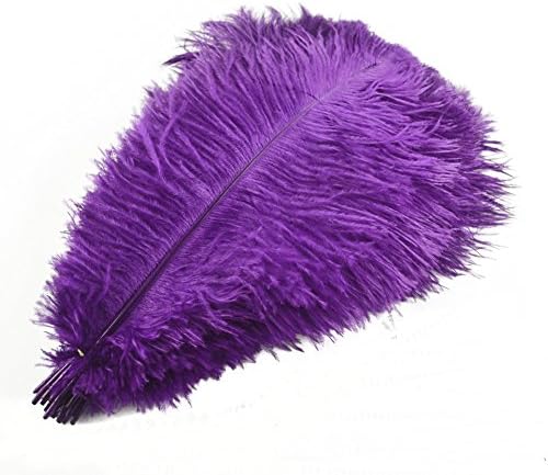 AABABUY Pack of 30,Naturl Ostrich Feathers 14-16inch (35-40cm) Plumes Wedding,Clothing,Party,Table Decoration,DIY (Purple)