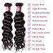 Dinoce Compatible with Longqi Beauty Brazilian Natural Wave Virgin Hair 1 Bundle Unprocessed Remy Human Natural Wavy Hair Weave, Natural 1b Color Can Be Dyed, 100g (14 Inches)