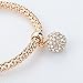 Long Way 3-Pcs Gold Silver Rose Gold Plated Chain Bracelet Austrian Crystal Ball Charm Bracelet For Women
