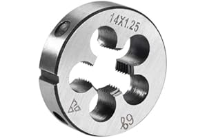 uxcell M14 X 1.25 Metric Round Die, Machine Thread Right Hand Threading Die, Alloy Steel Screw Thread Cutting Die