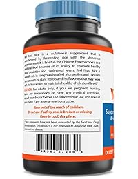 Nova nutritions levadura roja de arroz 1200 mg. Cápsulas 120 ct