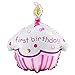 Girl's Lil' Cupcake 1st Birthday 18" Foil Balloon