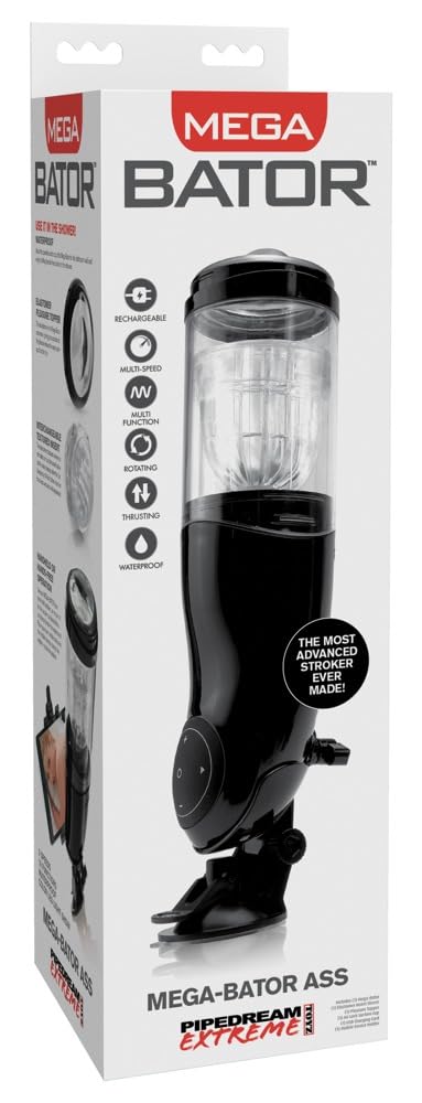 PDX Mega-Bator Ass Black & Clear One Size