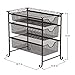 NEX 3 Tier Sliding Cabinet Basket Organizer Storage Shelf Drawer, Brown