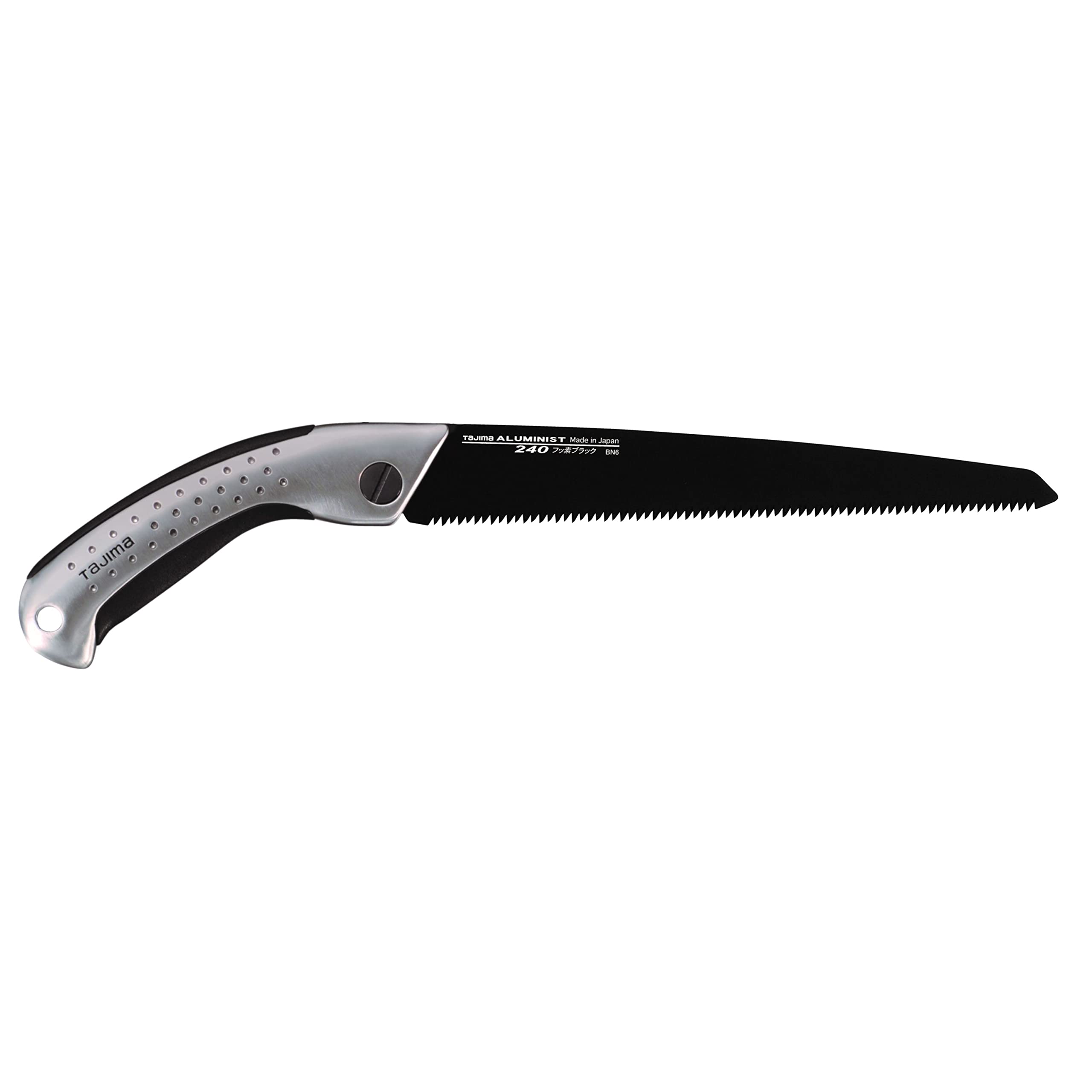 Tajima ALSA240 "Aluminist" Handsaw with Holster, Black/Silver, 240 mm