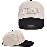 Mommin Trucker Hat,Vintage Two-Tone Women's Baseball Cap with Mommin Embroidery AdjustableHat for Casual Wear
