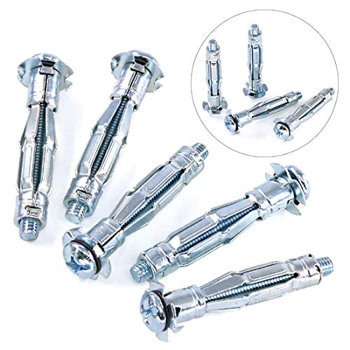 30Pcs M6×52 Heavy Duty Zinc Plated Steel Molly Bolt Assortment Kit