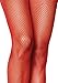 Leg Avenue Women's Nylon Fishnet Pantyhose, Red, One Size
