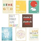 Inspire Mini Collection 5x7 Wall Cards, Typography, Nursery Decor, Kid's Wall Art Print, Kid's Room Decor, Gender Neutral, Motivational Word Art, Inspirational Artwork for Kids, Baby Room Decor