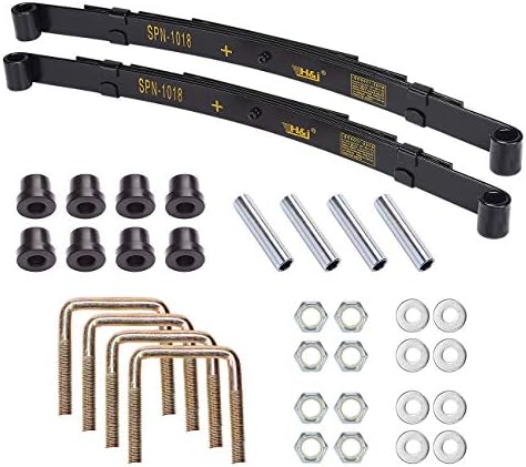 10L0L Golf Cart Rear Heavy Duty 4-Leaf Spring Kit for EZGO TXT Electric 1995-2013 and Gas 1996-2008, Includes Bushings, Sleeves, U Bolts, OEM: 70506-G01 74135-G01 74207-G01 74207-G03 10L0L Golf Cart Rear Heavy Duty 4-Leaf Spring Kit for EZGO TXT Electric 1995-2013 and Gas 1996-2008, Includes Bushings, Sleeves, U Bolts, OEM: 70506-G01 74135-G01 74207-G01 74207-G03