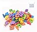 Kids Bath Toys w/Mesh Organizer Bag - Pack of 84 pcs- Baby Educational Numbers Bathroom Alphabet Toys - Hie Non-toxic EVA Letters Sea Animals Numbers