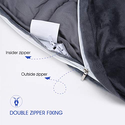 htovila Weighted Blanket 10 lbs 48"x72" for Kids& Adults, Heavy Blanket