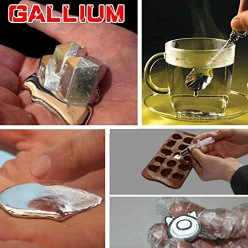 Gallium Metal 99.99% Pure Refine 4N Liquid 50G 100G Gallium Metal Element 31 DIY Toy Magic Refined in Your Hand Magic 29.76 C