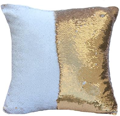Ewlan Reversible Sequins Mermaid Pillow Cases Magic Swipe Pillow Cover Sofa Throw Pillow Case Cushion Cover, 16"X16"