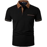 STTLZMC Polo Shirt for Men Short Sleeve Classic Cotton Regular Fit Golf Sport T-Shirt with Pocket