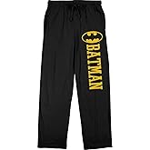 Bioworld Batman Title Logo Men's Black Drawstring Sleep Pajama Pants