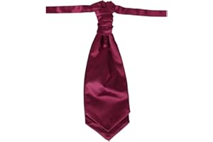 Dan Smith Solid Cravat Ascot Scarf For Party 30.5 Cm Clip-On Adjustable Pretied Ascots