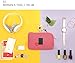 Travel Universal Organizer Bag / Electronics Accessories Case Packing Storage Bag, Multifunctional Shockproof Makeup Pouch, Gadget Bag, Data Cable Travel Case With Mesh Handbag Handbag (Size M, Red)