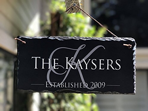 Fully Customizable Slate Home Address Plaque