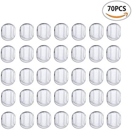 Amersumer 70 Pieces Earring Pads Silicone Earring Cushion for Clip on Earrings,Clear