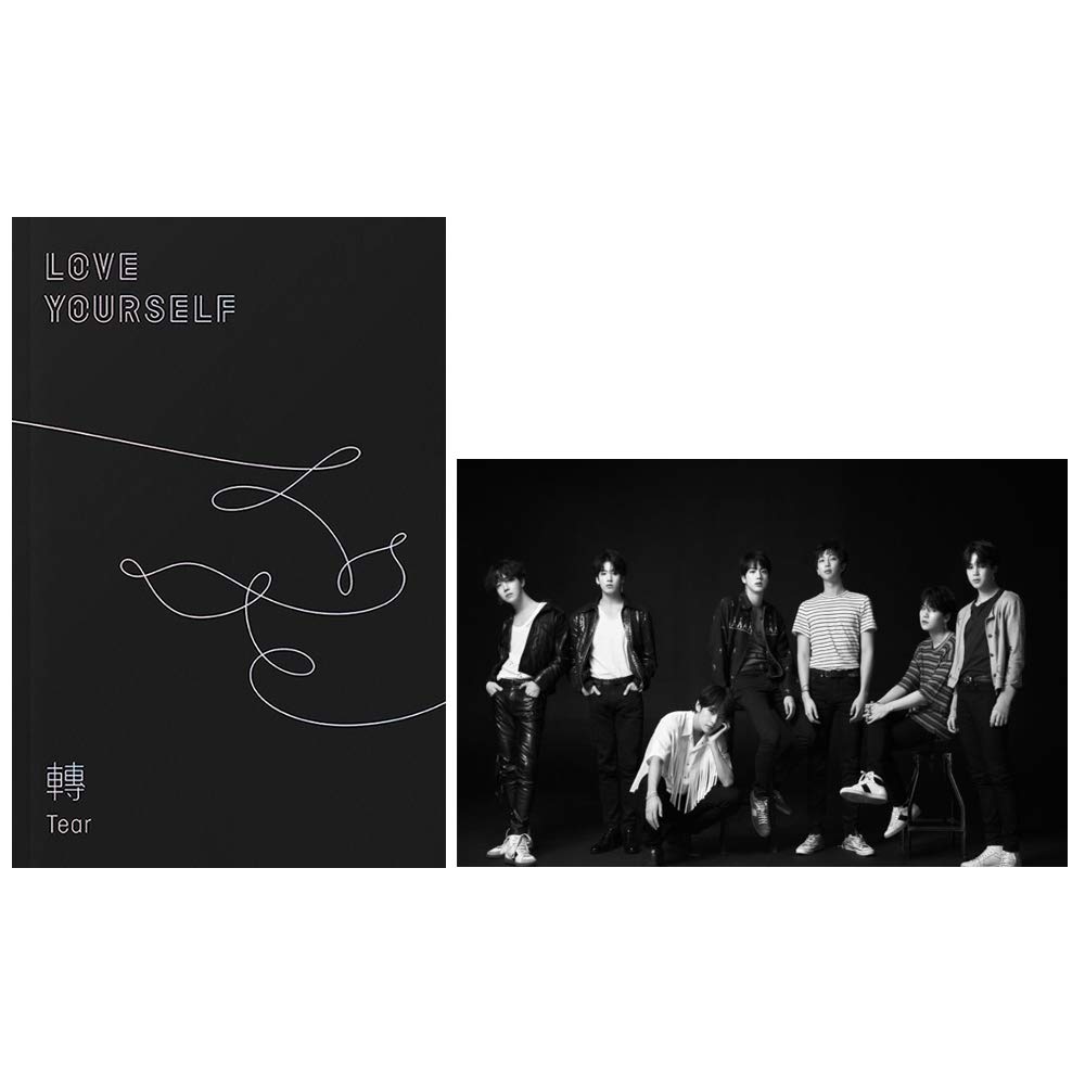 BTS Love Yourself Tear (O version) Bangtan Boys CD+Poster+Photobook+Minibook+Photocard+Standing Photo+Gift (Extra 6 Photocards and 1 Double-Sided Photocard Set)