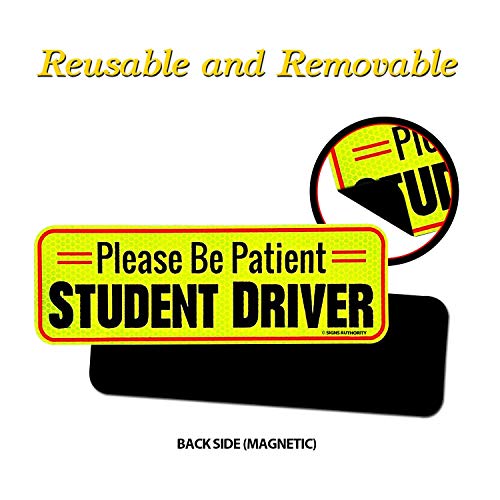 image for GLACIER FRESH Student Driver Magnet Please Be Patient Safety Sign (Reu