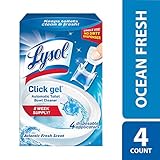 Lysol Click Gel Automatic Toilet Bowl Cleaner, Ocean Fresh, 4ct