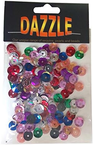 Dazzle Multi Assorted Cupped Sequins 8mm x 260 pieces - 5 grams