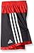 adidas Boys' Toddler Athletic Short, Black/Vivid Red Base, 2T