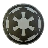 Star Wars Galactic Empire ACU Gray Imperial Logo PVC Rubber 3D Hook-and-Loop Patch