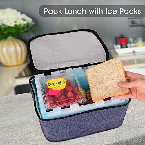 Morfone Ice Packs for Lunch Box, Set of 10 Slim Freezer Packs Reusable