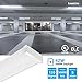LEONLITE 40W 4FT LED Wraparound Light, 4000K Cool White, Integrated Linear Flush Mount Ceiling Lighting Fixture for Garage Workshop Laundry, Pack of 6