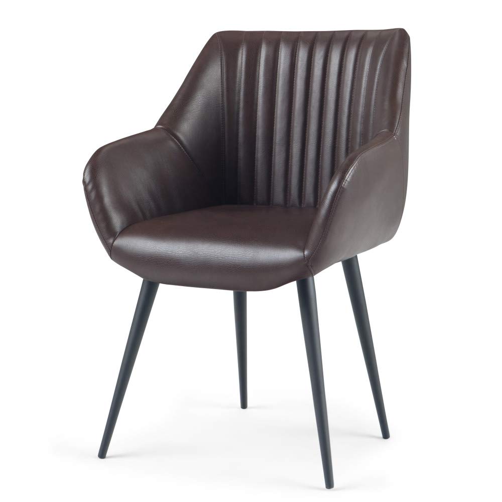 Best mid century modern cognac leather dining chair