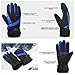 Vbiger Ski Gloves Snow Mittens Waterproof Winter Warm Cycling Gloves (XL, Blue 3)